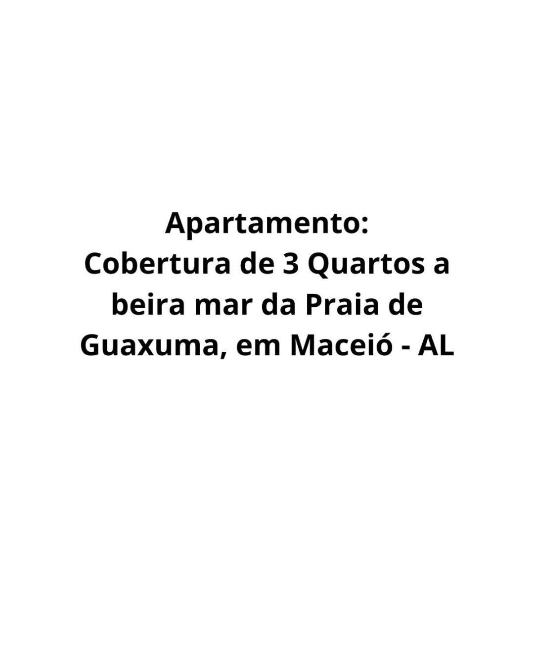 Paradise - Cobertura 3 Quartos Beira Mar * Maceió